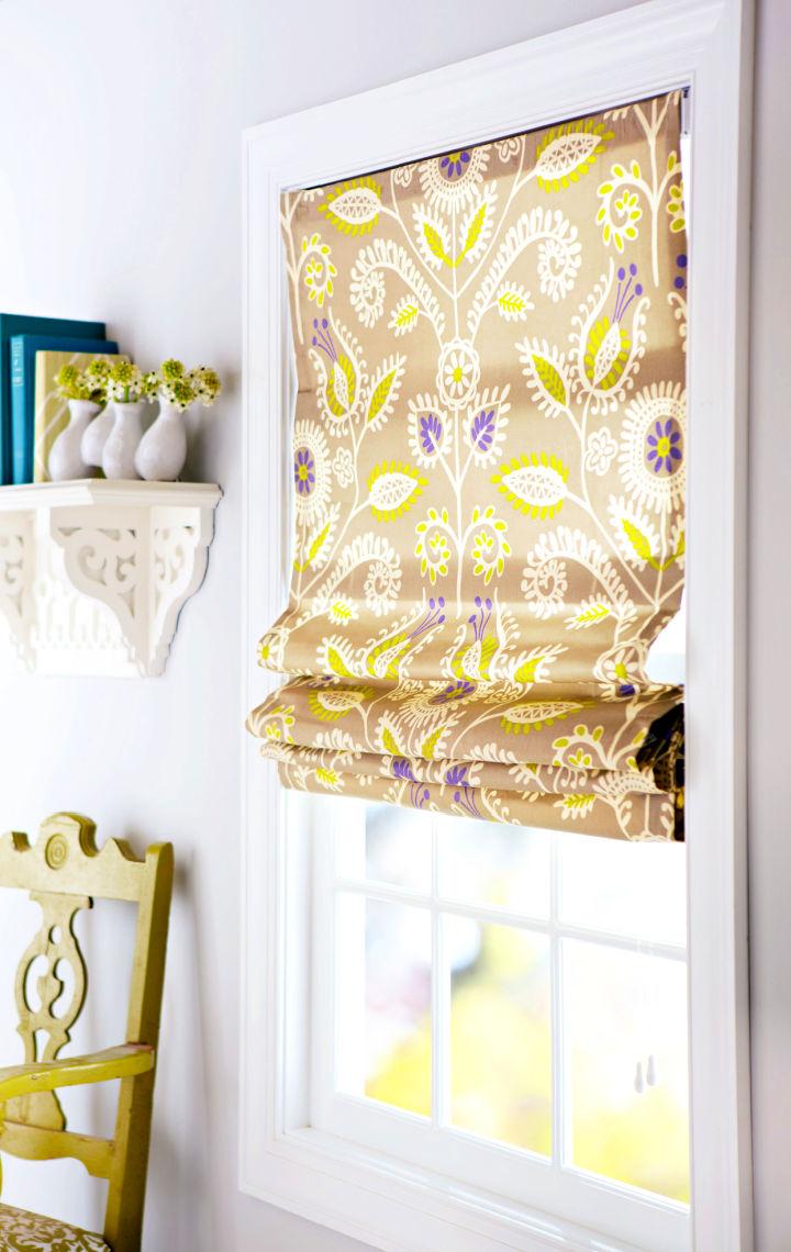 DIY Roman Shades with Blinds