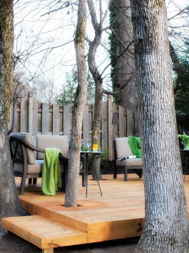 DIY Tree Encompassing Deck Step By Step