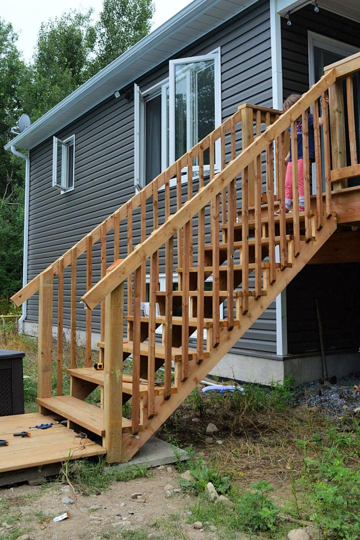 Deck Stairs from Pressure Treated Lumber