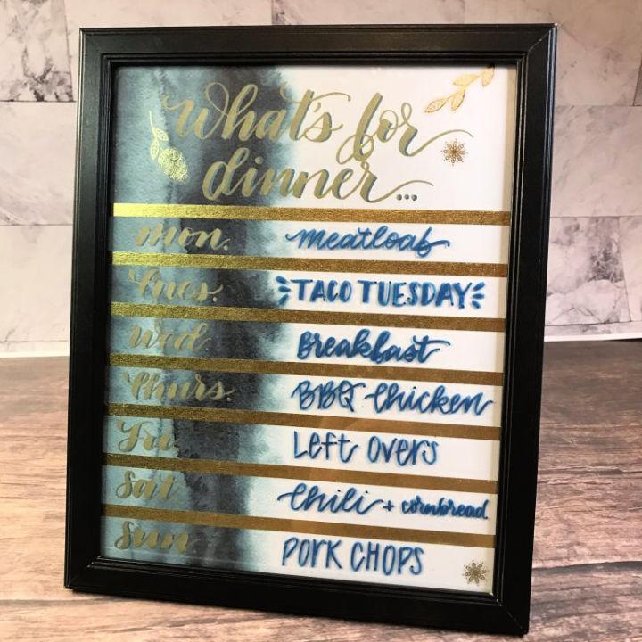 Dry Erase Board and Menu Planner