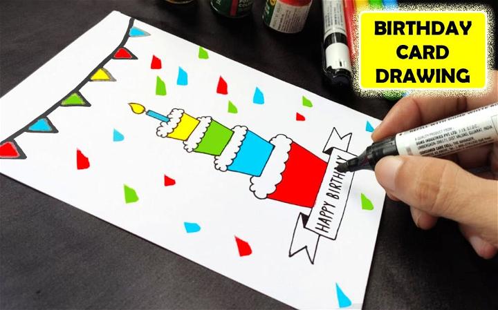 Easy to Make Birthday Card Drawing
