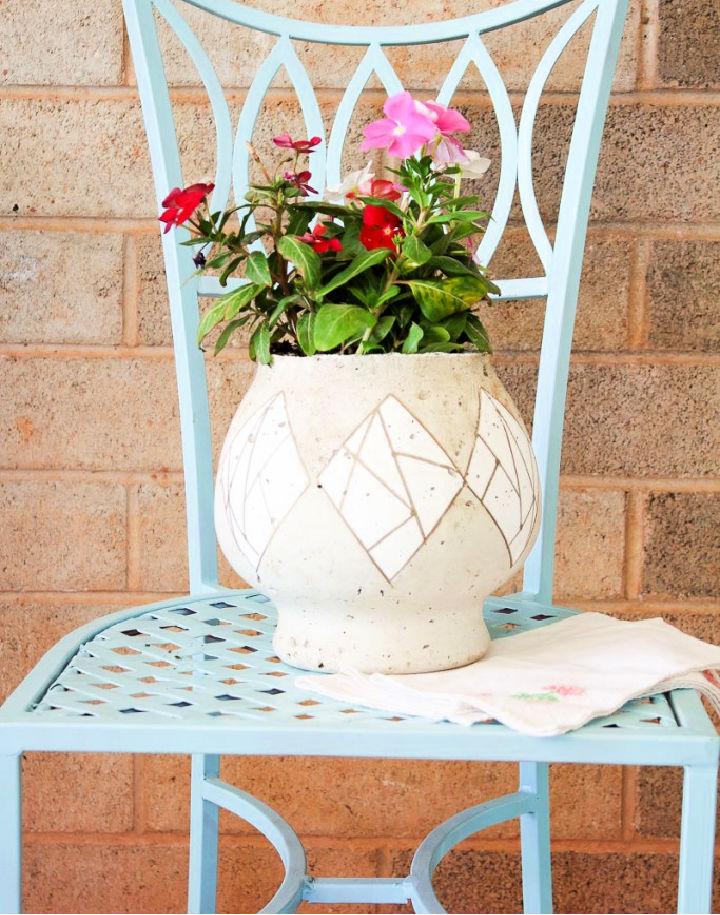 Easy to Make Cement Flower Pot