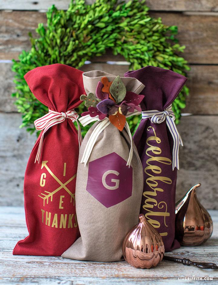 Fabric Gift Bags for Bottles