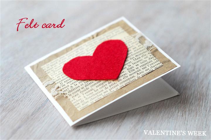 Felt Valentines Day Card
