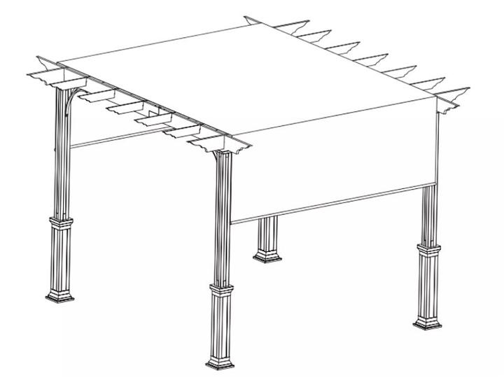Free Pergola Plan with a Canopy