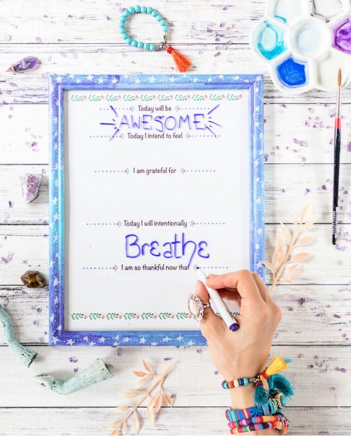 Galaxy Dry Erase Board and Printable