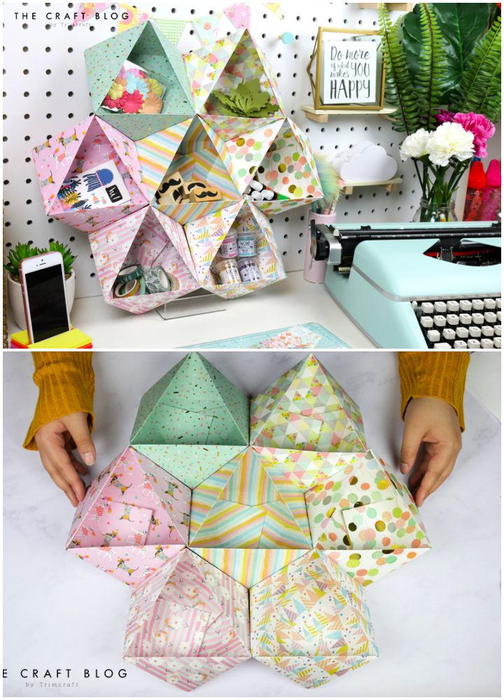 Geometric Origami Desk Organiser