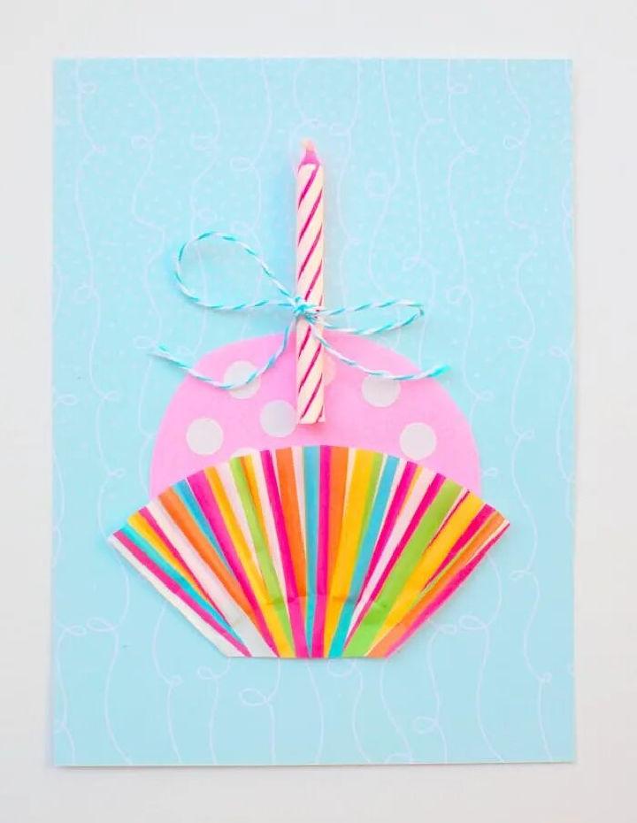 Handmade Cupcake Birthday Card for Friend