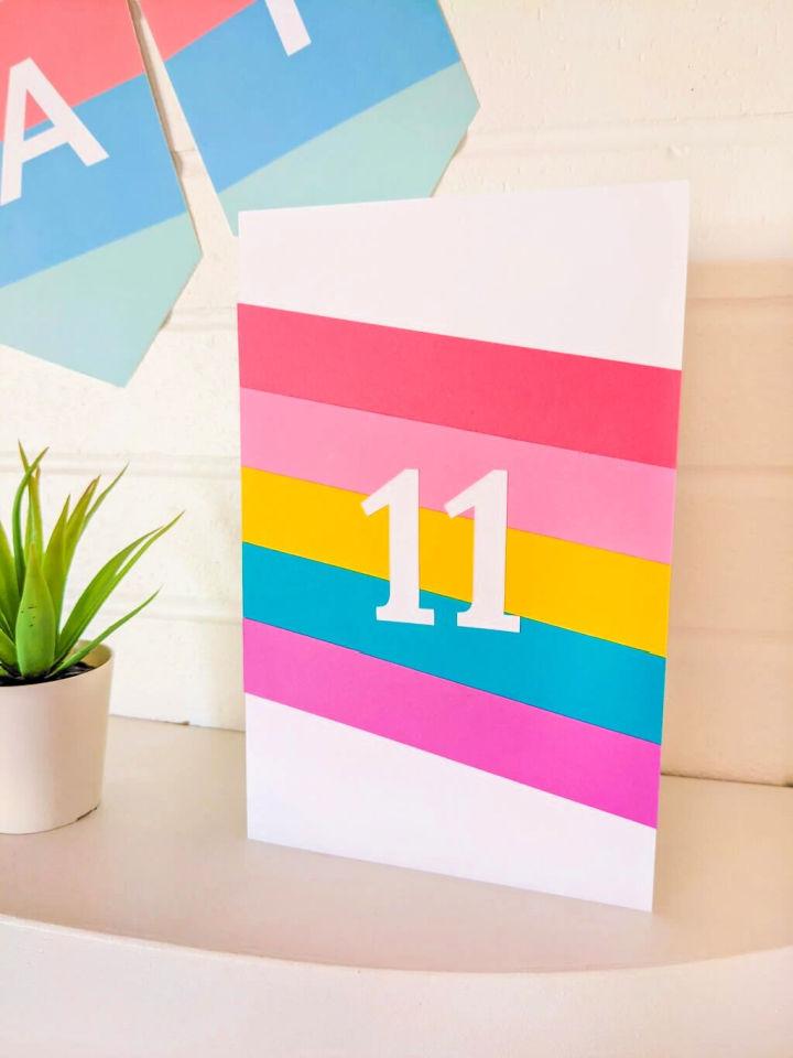 Handmade Rainbow Birthday Card