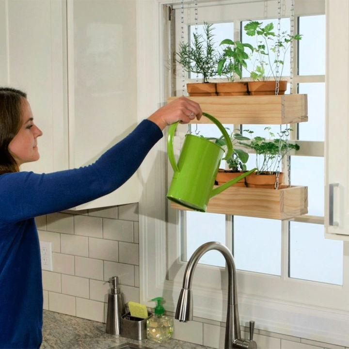 Hanging Indoor Herb Garden