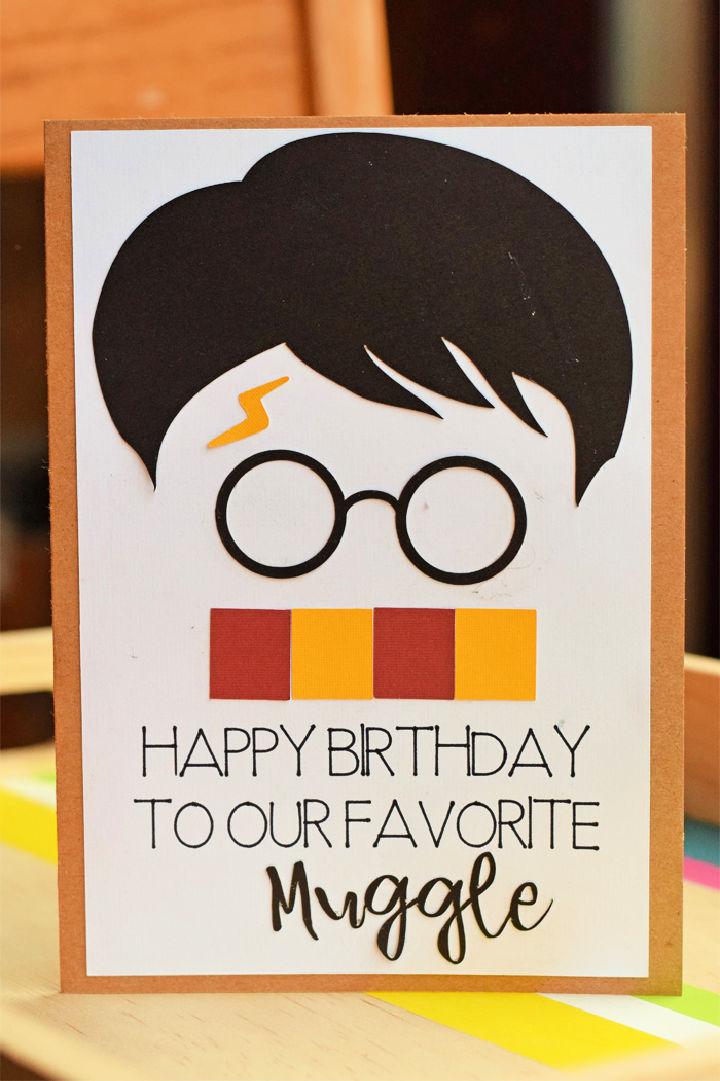 Harry Potter Birthday Card with Cricut