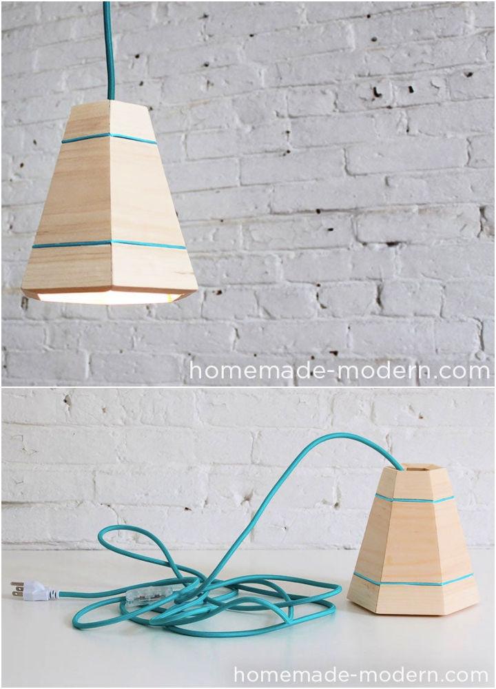 Homemade Wood Pendant Lamp