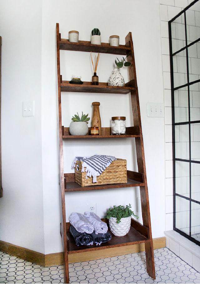 How to Build a Tall Ladder Shelf