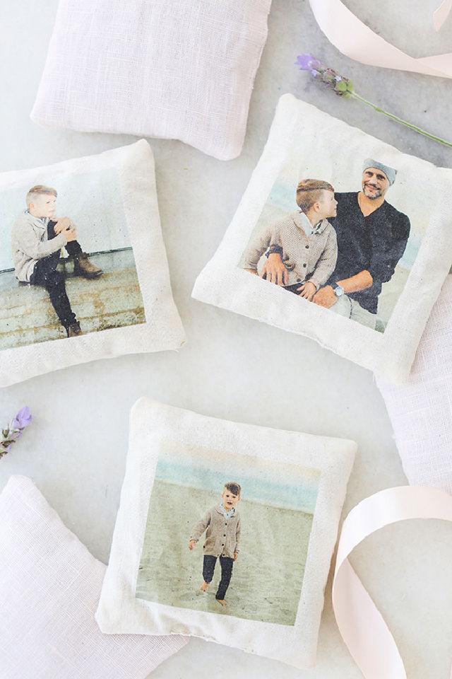 Lavender Sachets with Family Photos