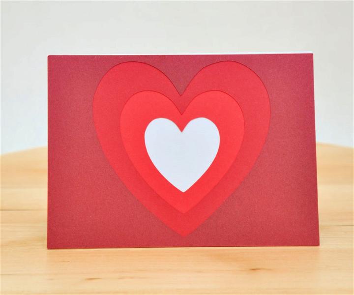 Layered Hearts Valentines Day Card