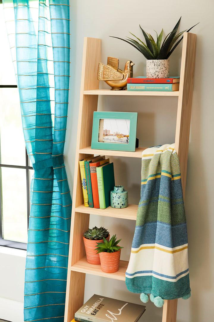 Leaning Bookcases Ladder Shelf