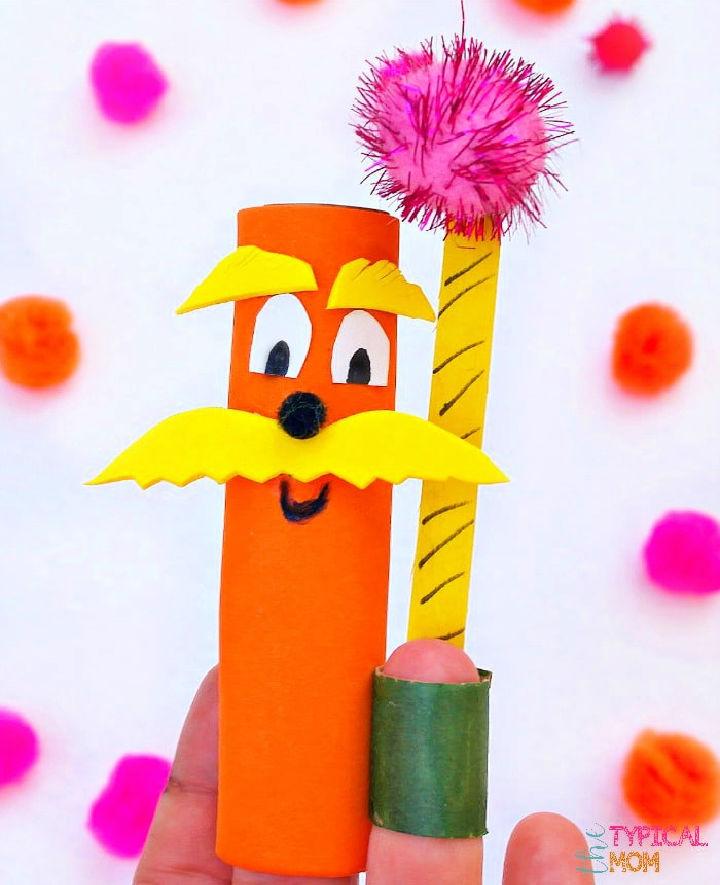 Lorax Truffula Tree Finger Puppets