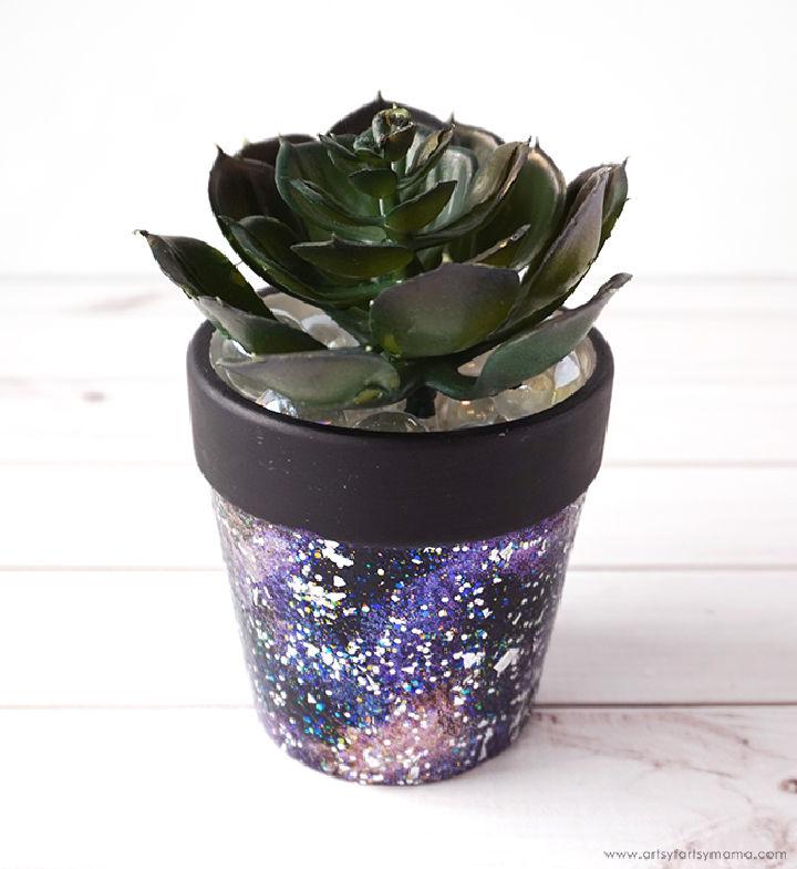 Make Your Own Galaxy Flower Pot