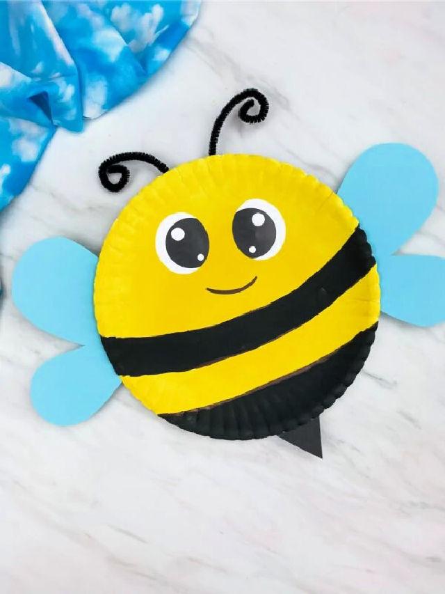 Hacer una abeja con plato de papel