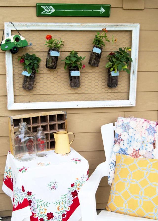 Mason Jar Wall Garden