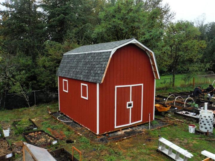 Mini Barn Shed with Gambrel Roof