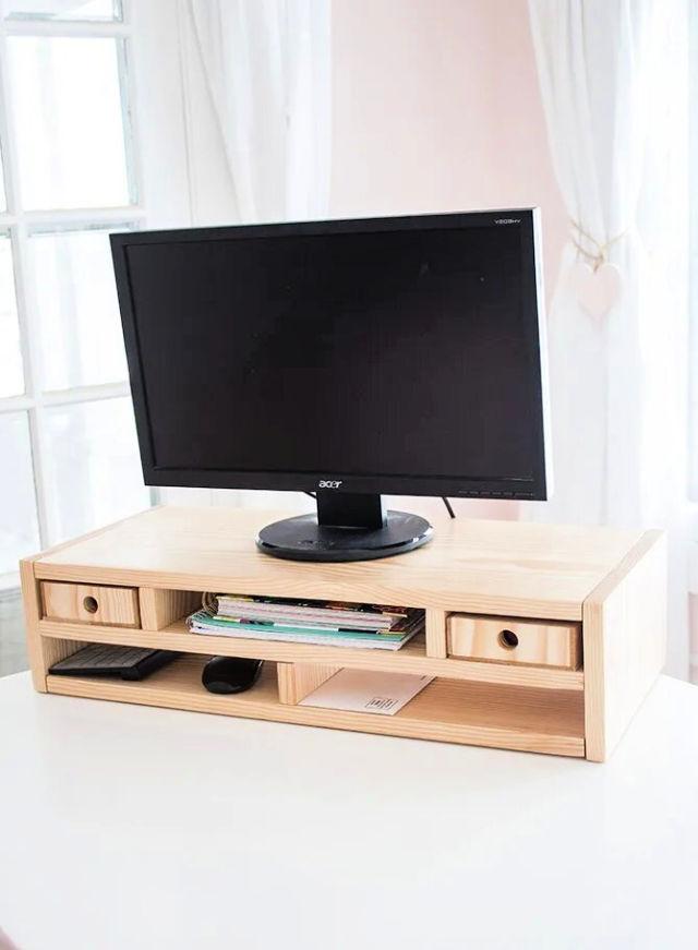 Monitor Riser Desk Organizer