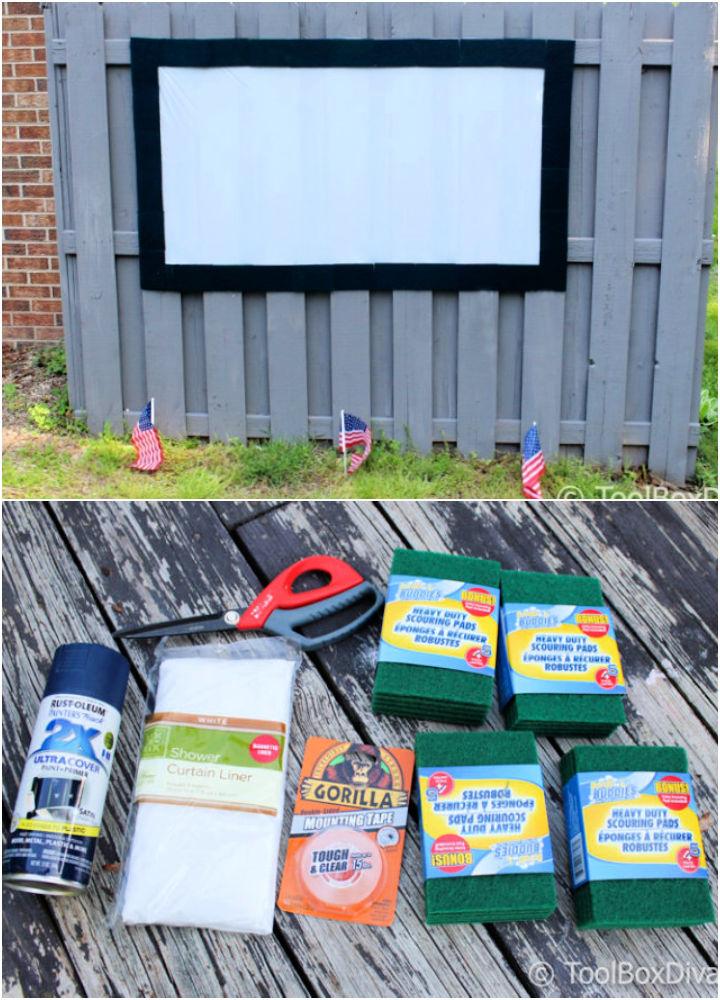 Outdoor Movie Theater and Projection Screen