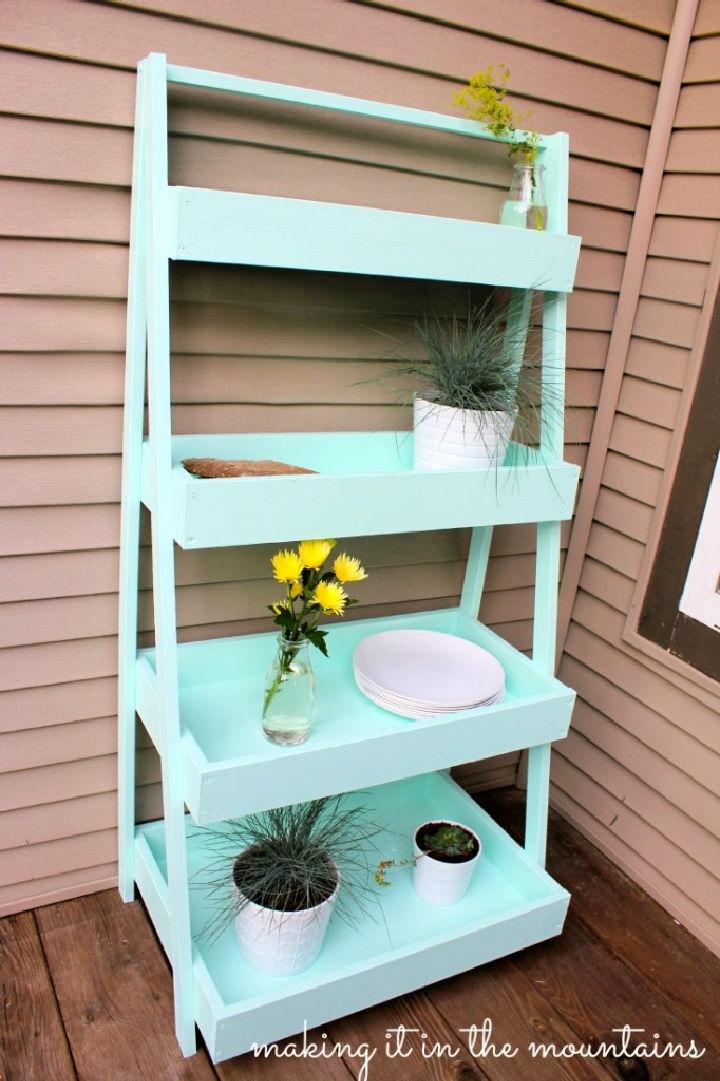 Outdoor Tiered Ladder Shelf