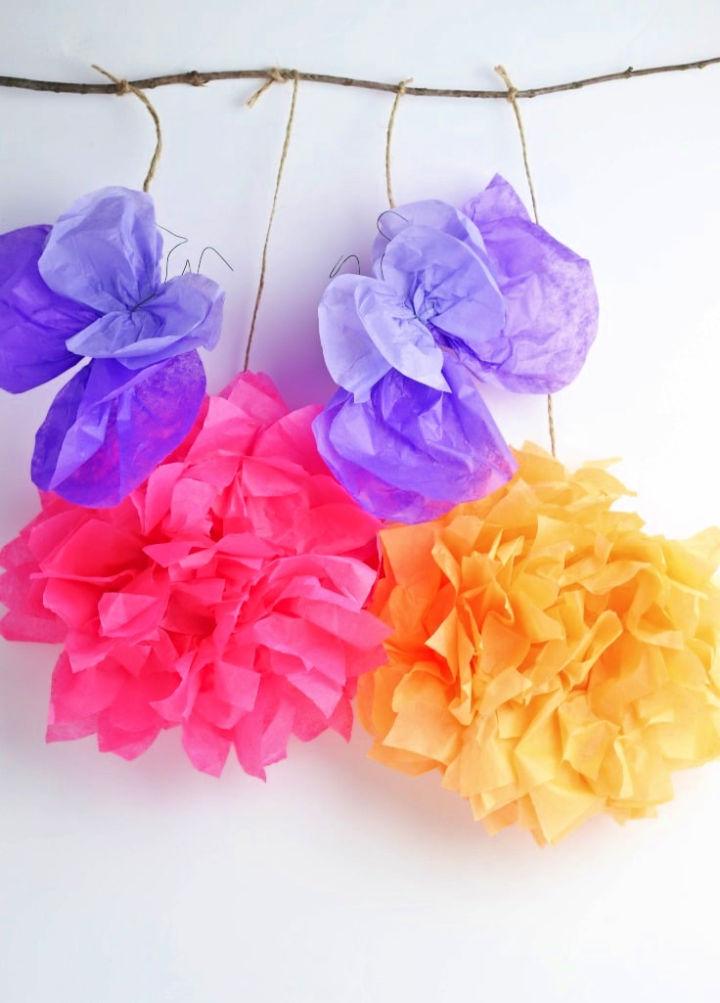 Paper Flower Backdrop with Tissue Paper