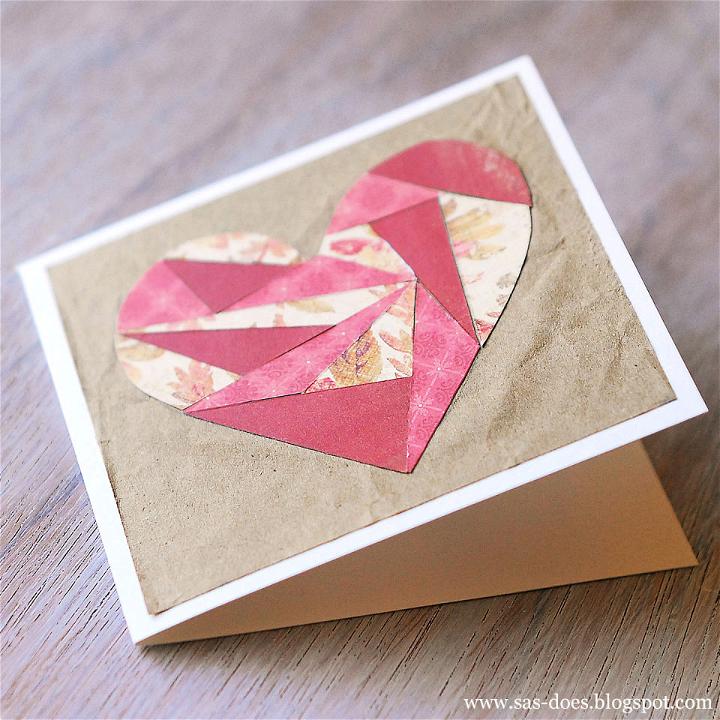 Paper Patchwork Valentines Day Card