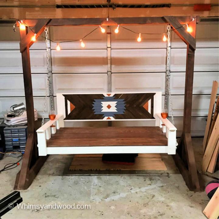 Plywood Daybed Porch Swing Bench