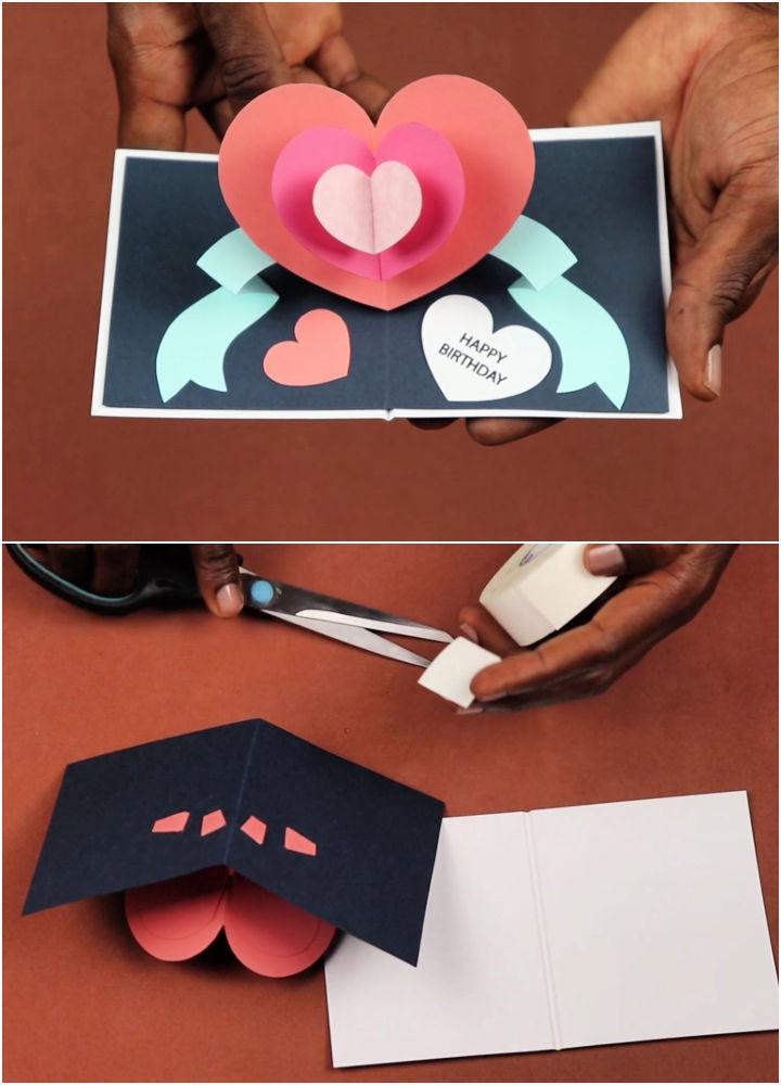 Pop Up Heart Birthday Card