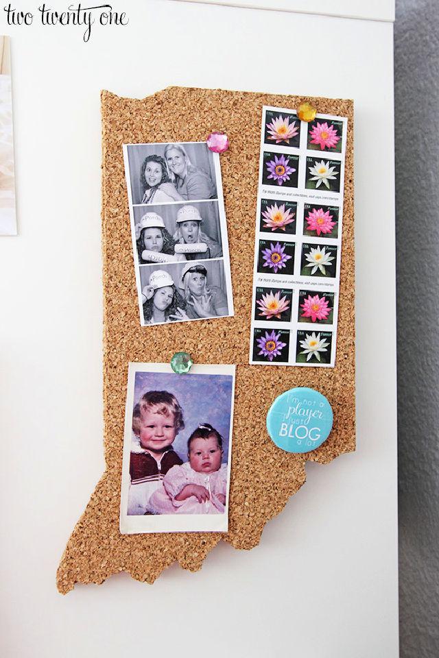 Quick and Easy DIY State Cork Board