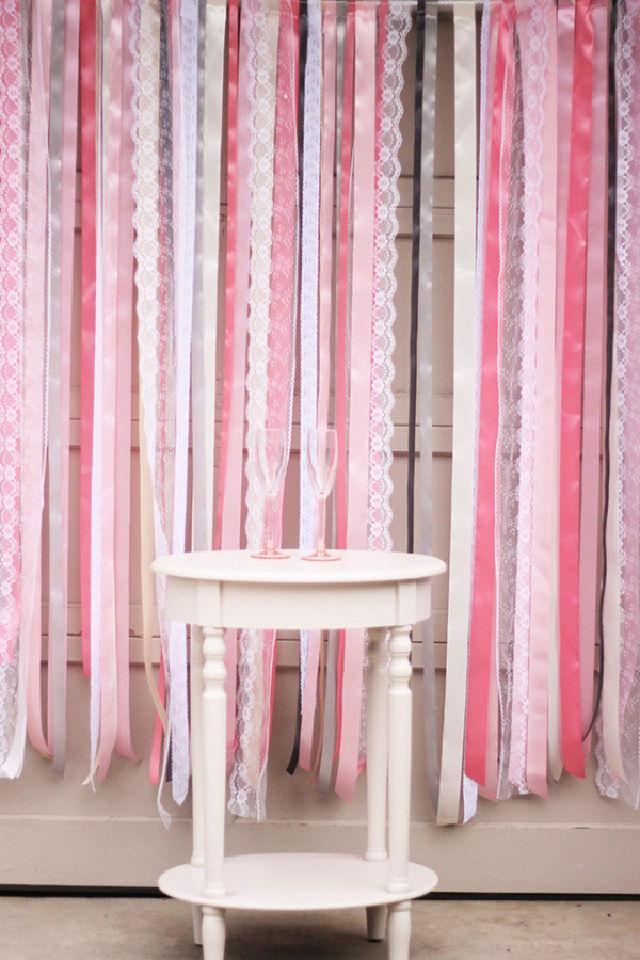 Ribbon and Lace Wedding Backdrop