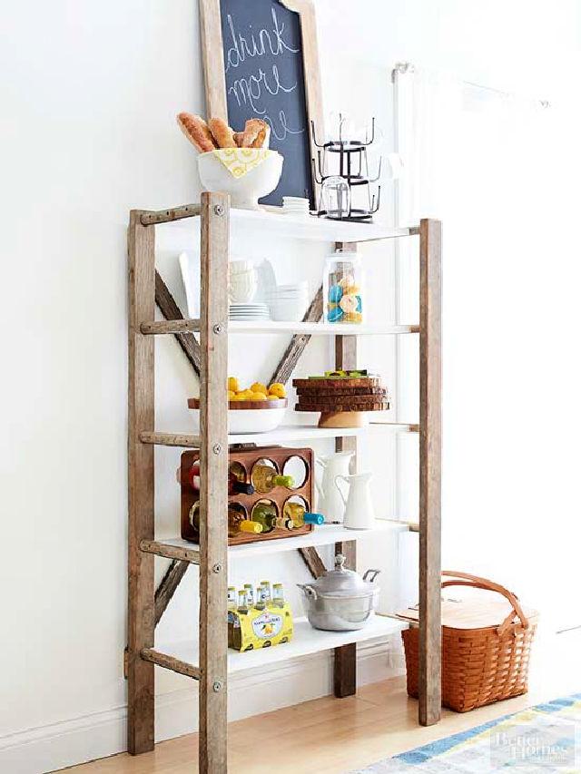 Rustic DIY Ladder Shelf