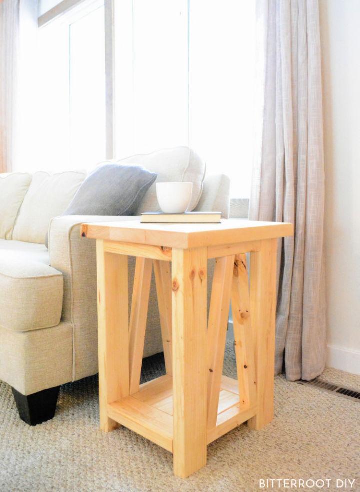 Rustic Truss End Table