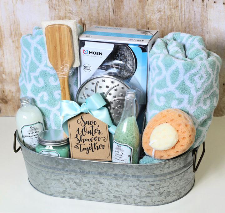 Shower Themed Wedding Gift Basket