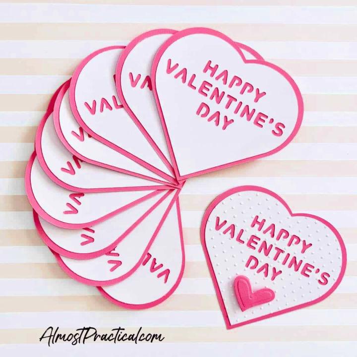 Simple Cricut Valentines Day Cards