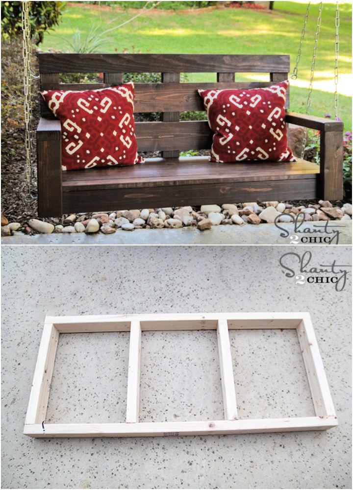 Simple to Build Rustic Porch Swing