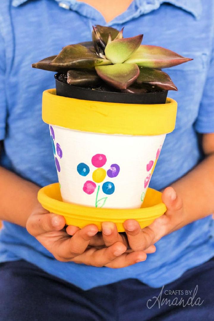 Small Fingerprint Flower Pot