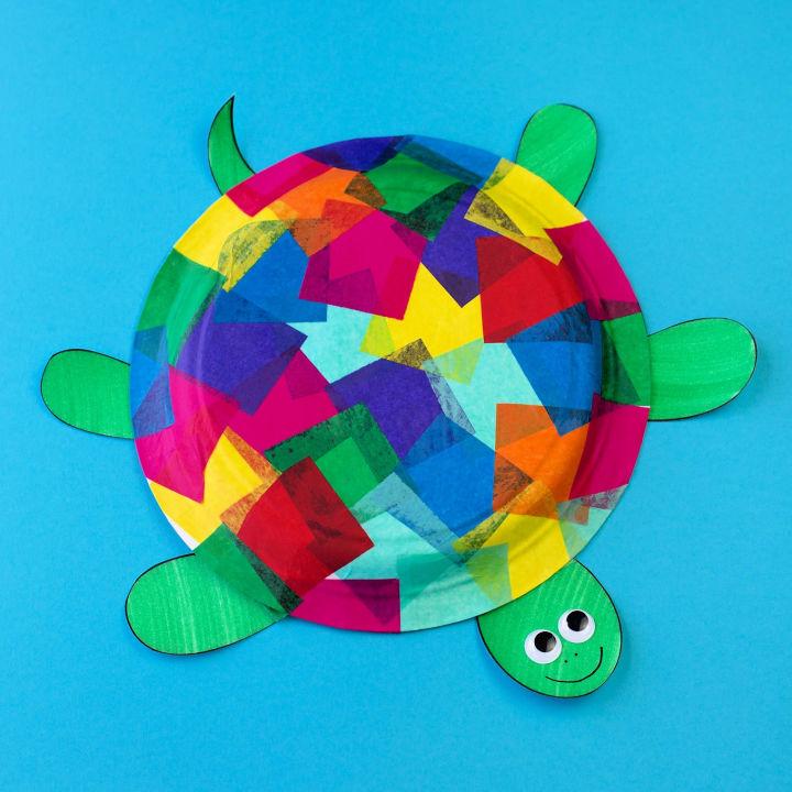 Tissue Paper and Paper Plate Turtle