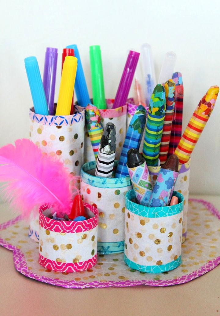 Toilet Paper Rolls Pencil Holder