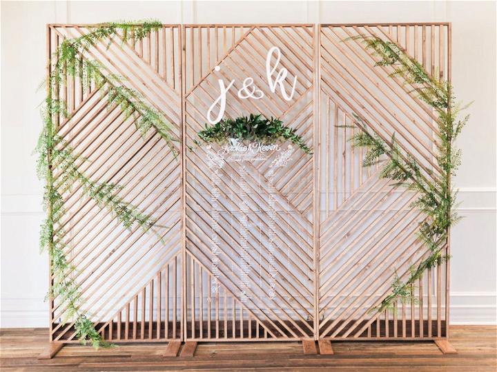 Unique Wooden Wedding Backdrop