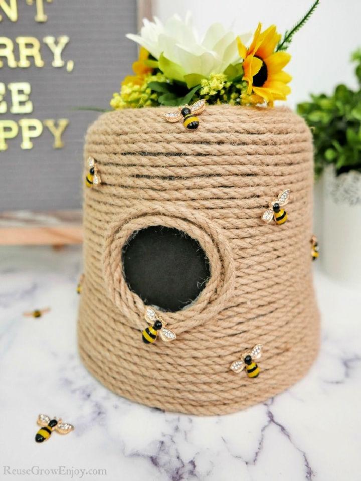 Upcycled Flower Pot from Beehive