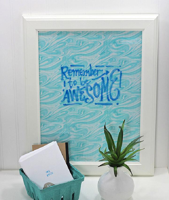 White Picture Frame Dry Erase Board