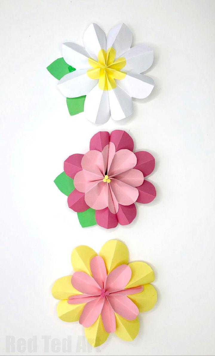 3D Paper Flowers for Spring
