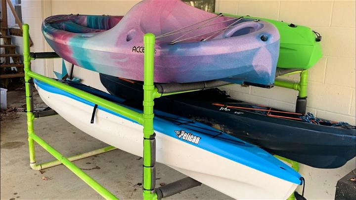 $90 DIY Kayak Rack for Storage and Transport