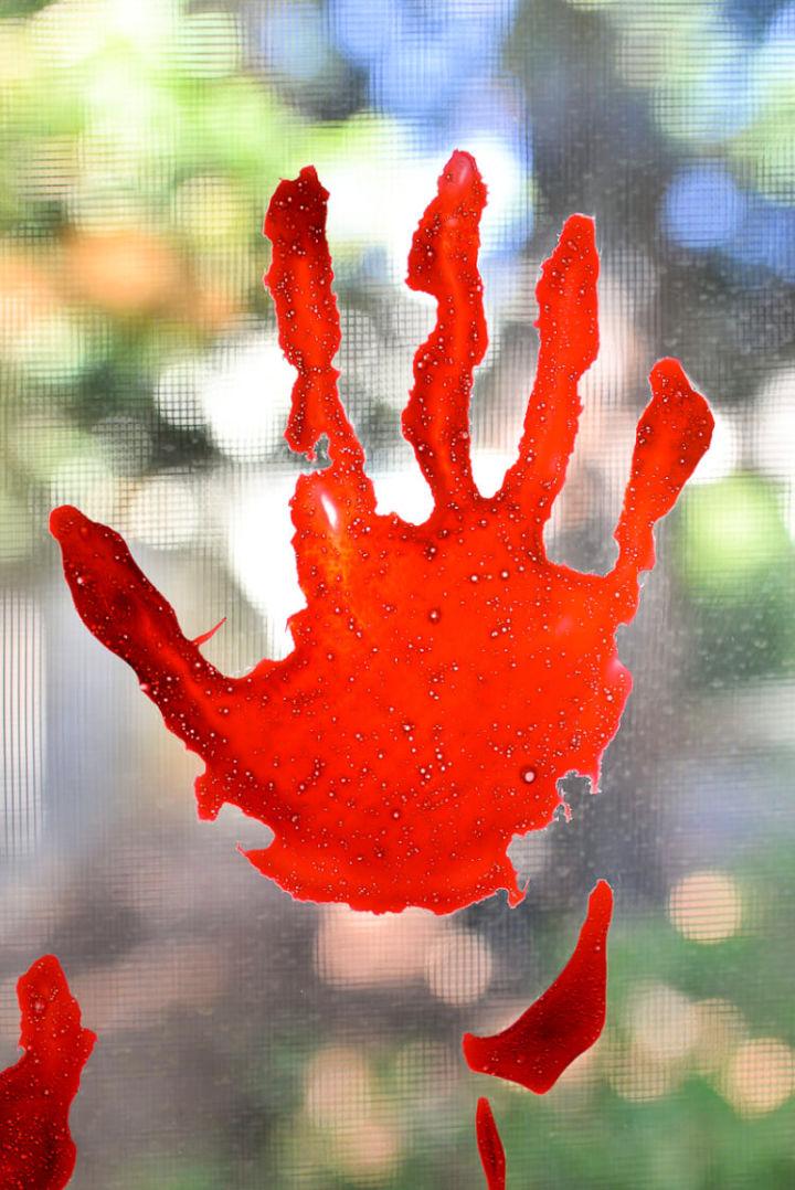 Bloody Handprint Window Clings