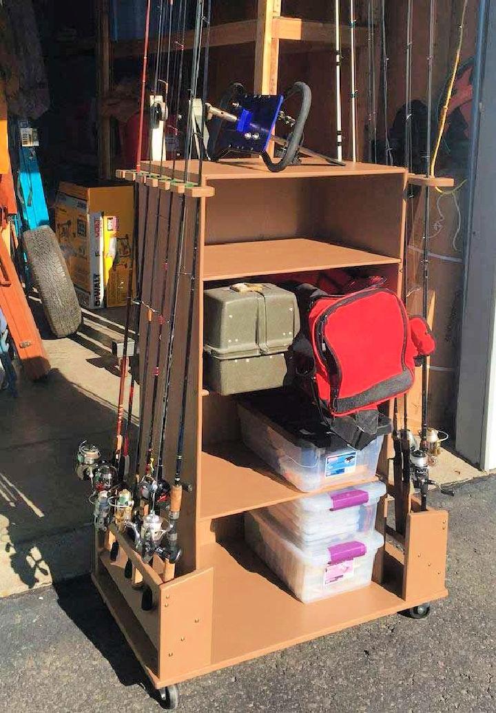 Build a Fishing Rod Holder Storage Cabinet