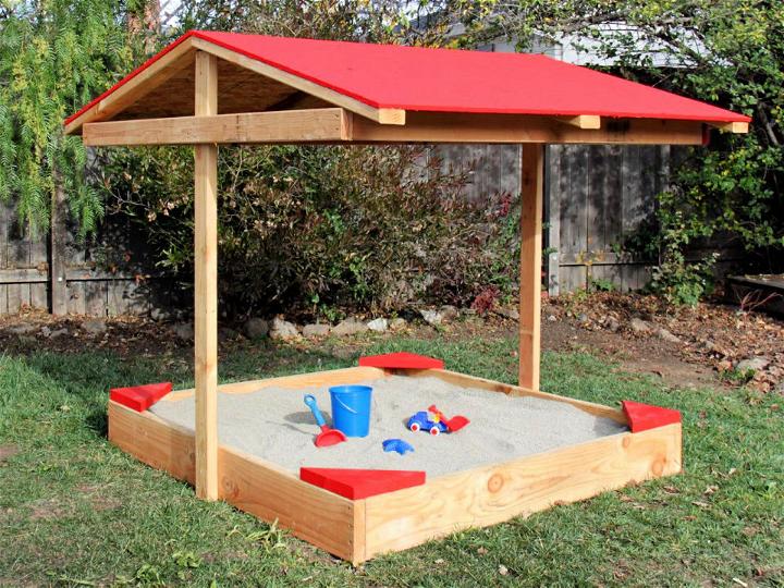 Build a Playing Covered Sandbox